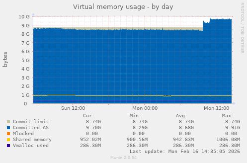Virtual memory usage